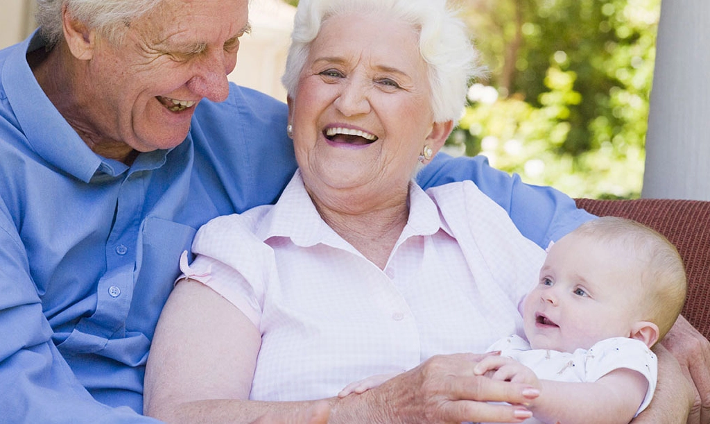 Grandparents with grandchild